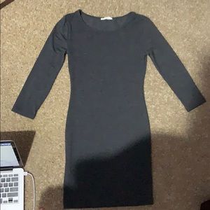 Grey 3/4 Sleeve knee length dress